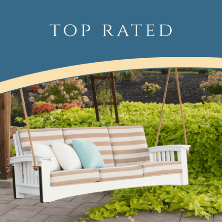 Top rated - Mission patio sofa swing - highest-rated outdoor furniture based on customer reviews - Patio Serenada